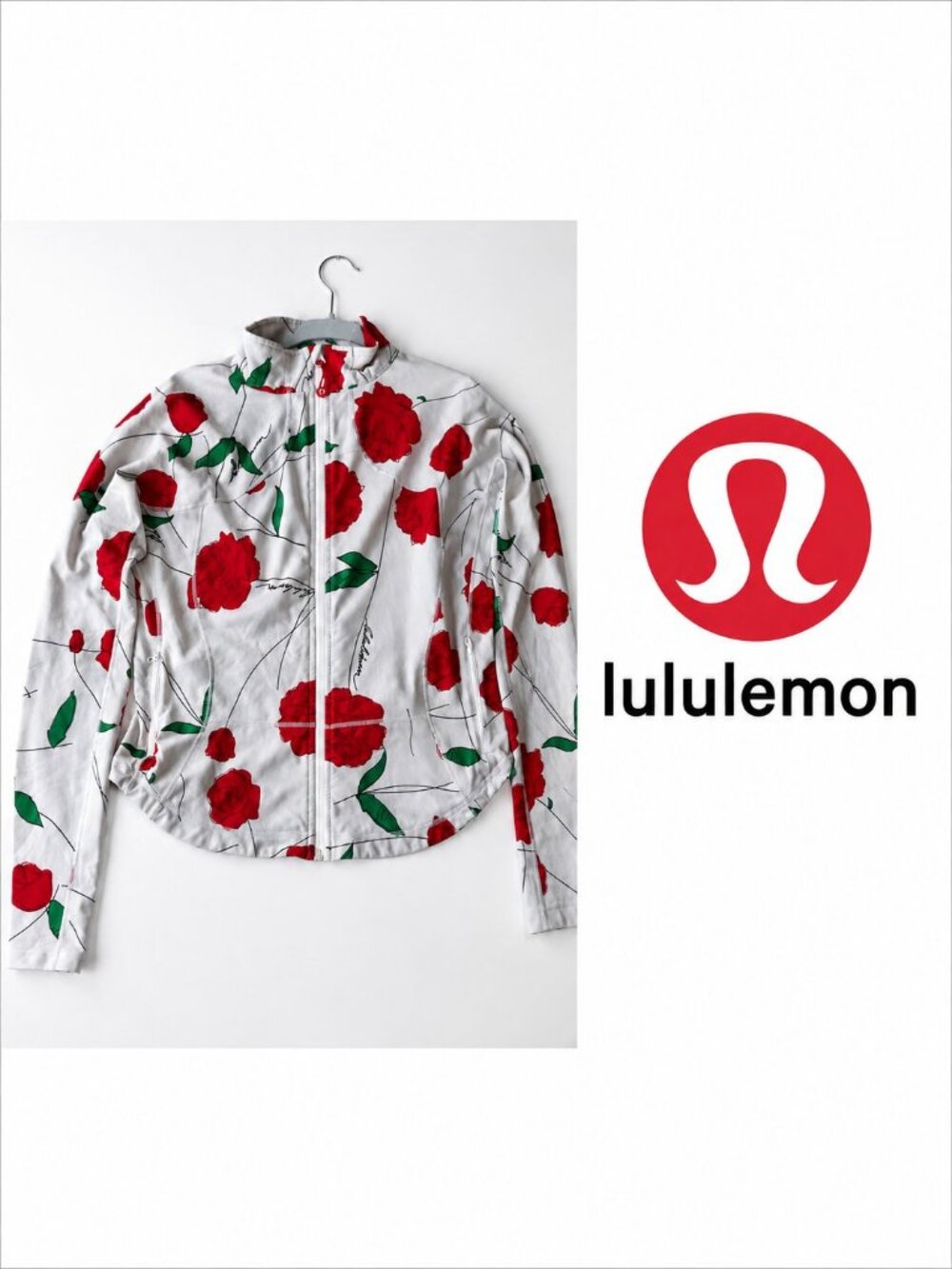 lululemon Define Jacket Spanish Rose White Multi Floral Zip Jacket Size 14-16?